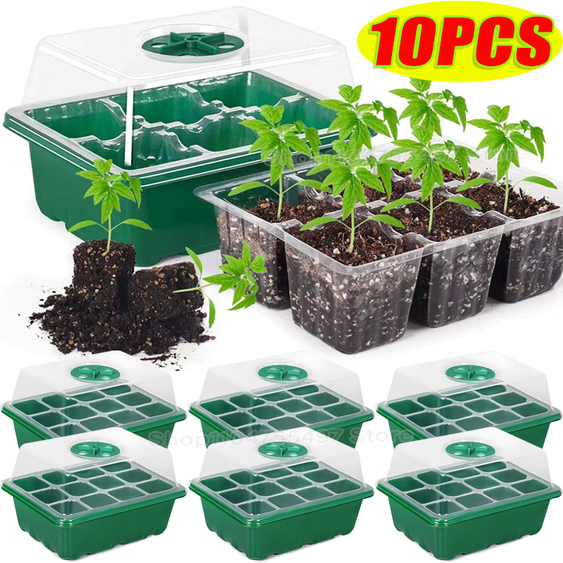 Propagation Tray Dome - Samen-Starter-Set mit verstellbarer Luftfeuchtigkeitskuppel und Sockel,