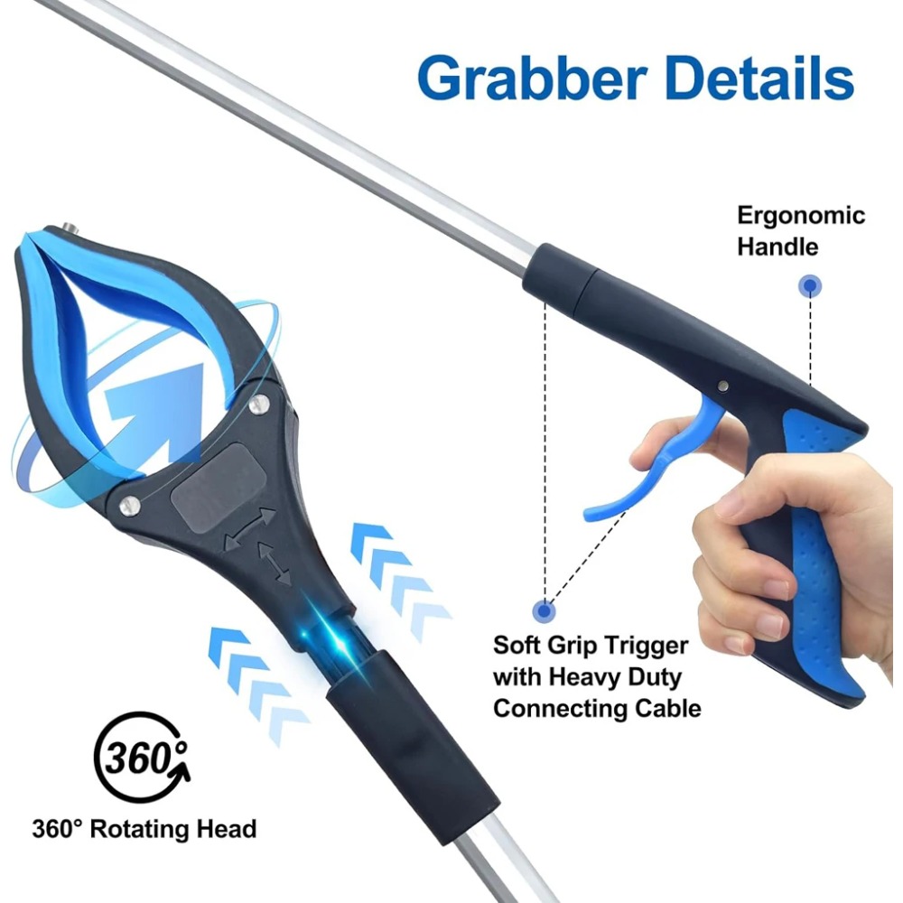 Gardening Tools On Sale - Faltbarer Aluminium-Müllgreifer Robuste Abfallklemme Multifunktionaler Litter