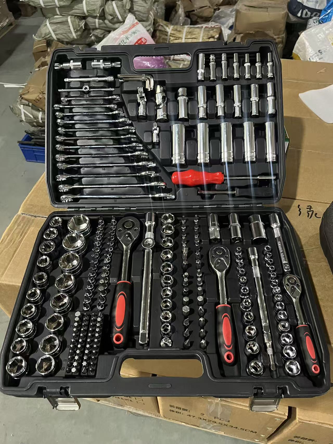 Gardening Tools Hand - 216-teiliges DIY Auto-Reparatur-Werkzeugset Handkraftbetriebener Ratschenschlüsselsatz OEM