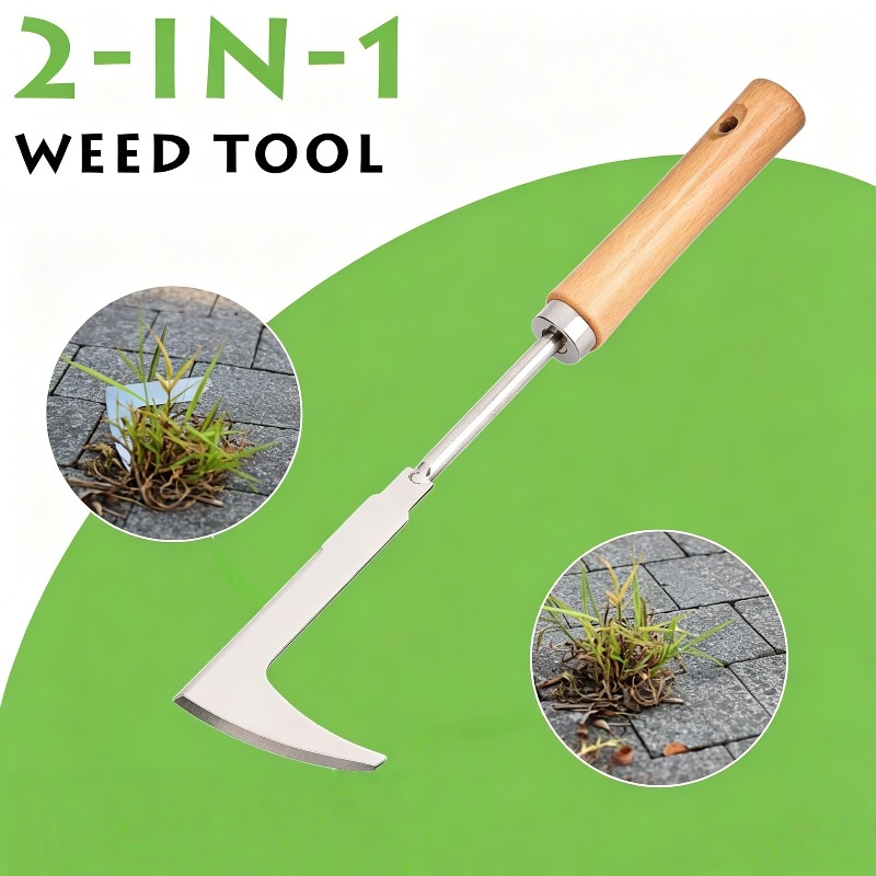 Gardening Tools On Sale - Edelstahl-Spaltenjätgerät L-förmiges Gartenjätwerkzeug Unkrautstecher Manuelles Jätwerkzeug