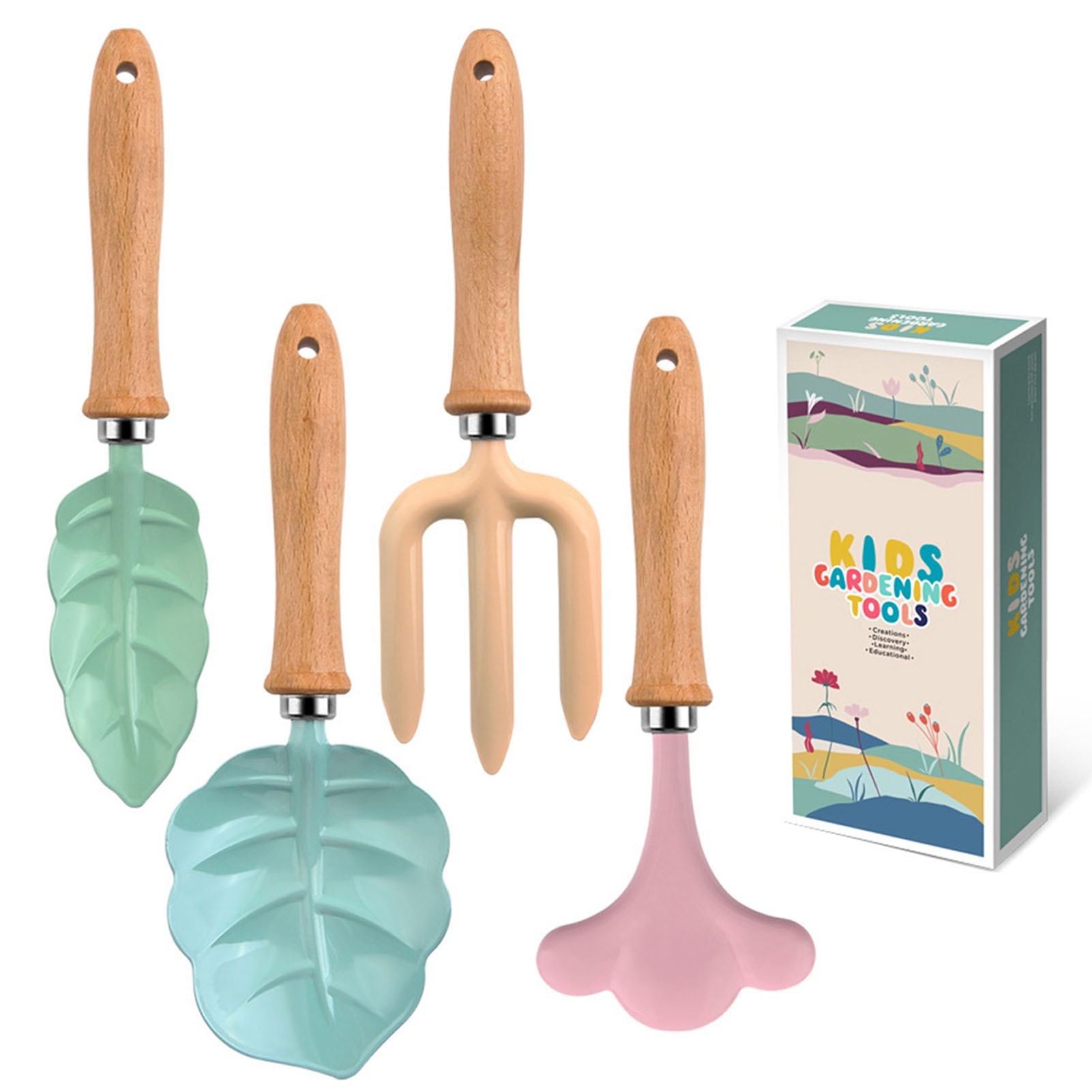 Gardening Tools Kids Set - Kleine Gärtner Werkzeugset bunte sichere Werkzeuge