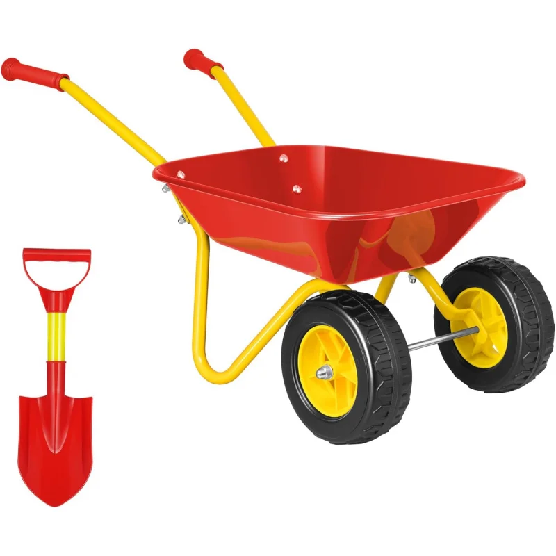 Gardening Tools Kids Set - Kinder-Schubkarre mit Gartenwerkzeug-Set für Kleinkinder, Kinderschubkarre