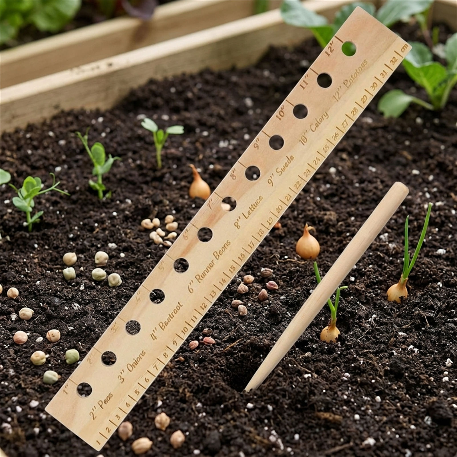 Massivholz-Pflanzlineal für Ga – Gardening Tools For Beginners Bewertung und Preis