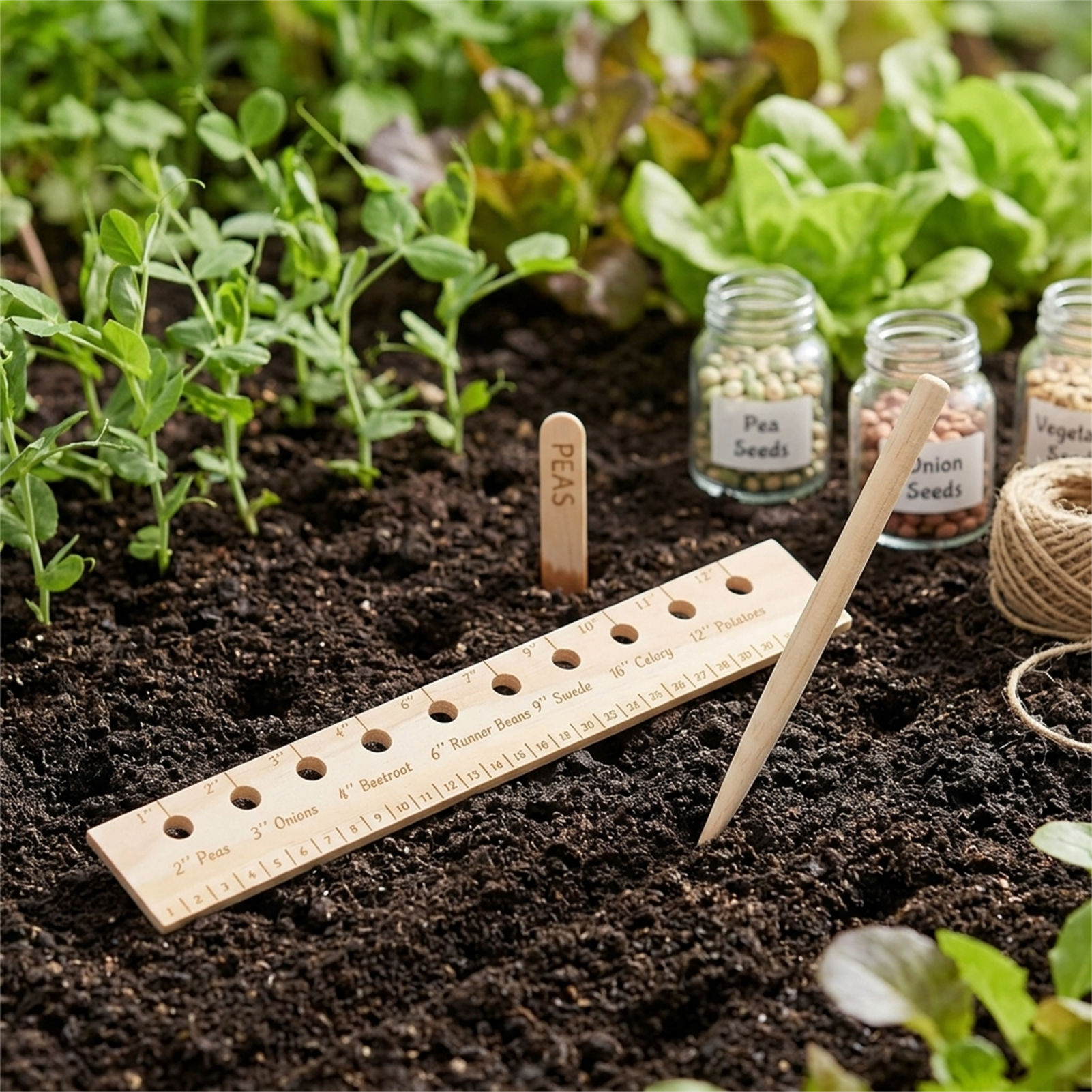 Massivholz-Pflanzlineal für Ga – Gardening Tools For Beginners Bewertung und Preis