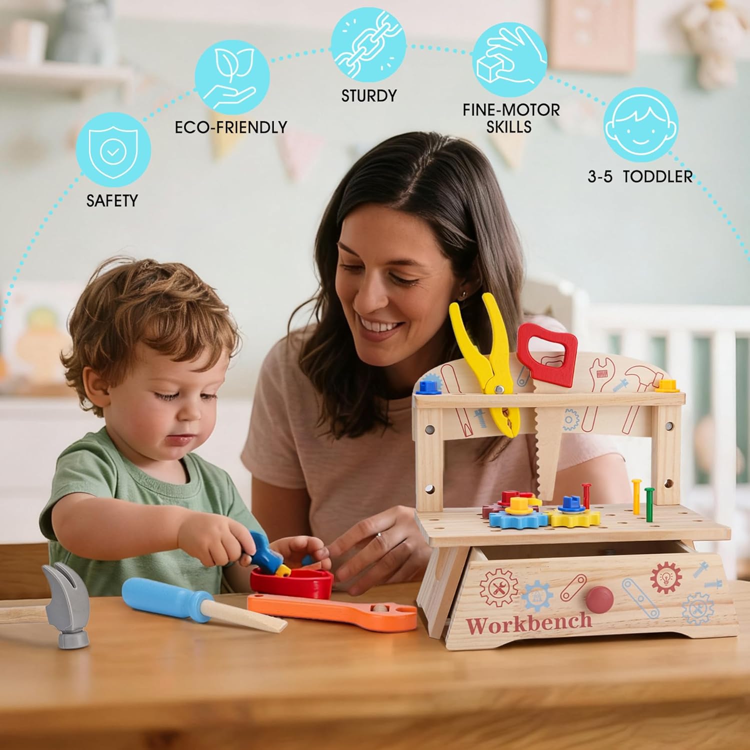 Holzwerkzeugbank für Kinder, M – Gardening Tools For Beginners Bewertung und Preis