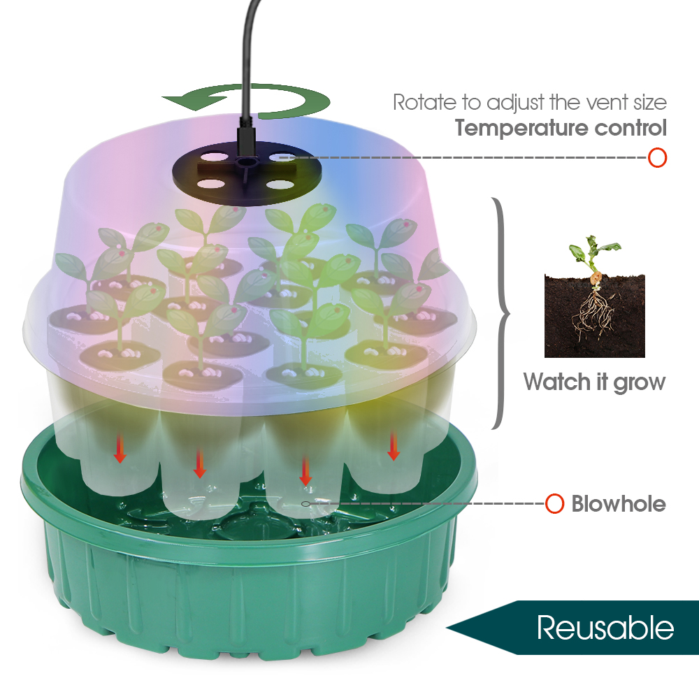 Runde Samen-Starterschale mit  – Propagation Tray Dome Bewertung und Preis